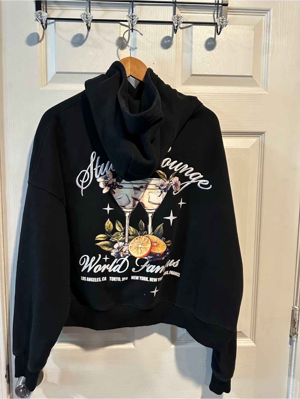 PacSun Black Graphic hoodie with Citrus Cocktail Print